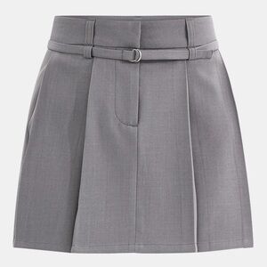 No Boundaries Women’s Pleated Belted Mini Skirt
